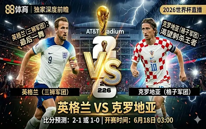 英格兰 vs 克罗地亚比赛直播